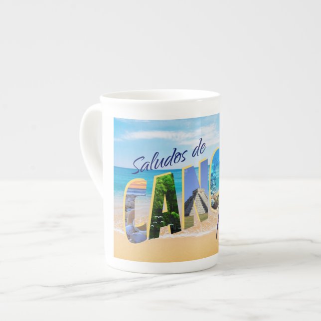 Saludos de Cancun - Grüße von der Prozellantasse (Vorderseite Links)