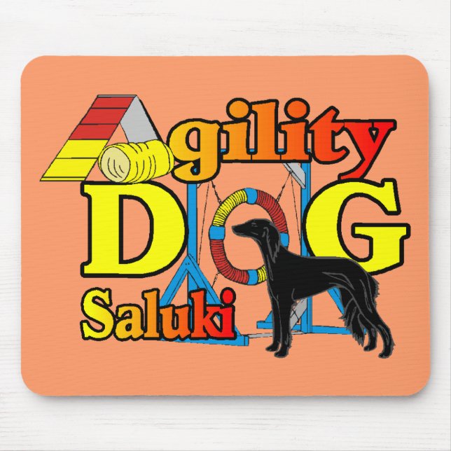 Saluki Agility Geschenke Mousepad (Vorne)