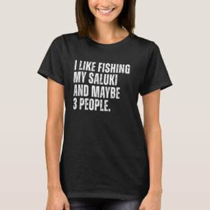 Saluki-Besitzer Angelfreund Lustiger Hund Papa T-Shirt