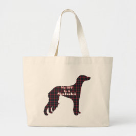 Saluki BESTE FREUNDIN Geschenke Jumbo Stoffbeutel