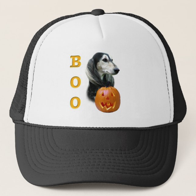 Saluki Boo Truckerkappe (Vorderseite)