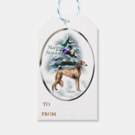 Saluki Christmas Geschenkanhänger