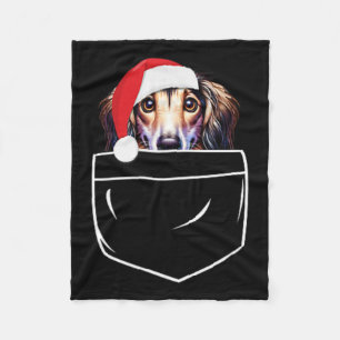 Saluki Dog Weihnachtsmannmütze Weihnachtspocket Sp Fleecedecke