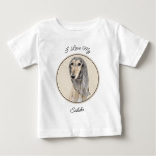 Saluki (Fawn) Malerei - Niedliche Original Hunde K Baby T-shirt