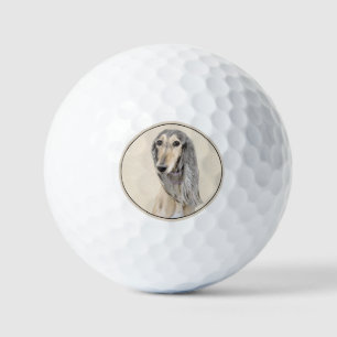 Saluki (Fawn) Malerei - Niedliche Original Hunde K Golfball