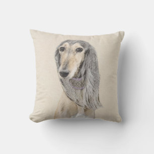 Saluki (Fawn) Malerei - Niedliche Original Hunde K Kissen