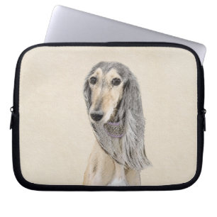 Saluki (Fawn) Malerei - Niedliche Original Hunde K Laptopschutzhülle