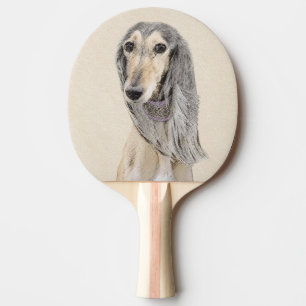 Saluki (Fawn) Malerei - Niedliche Original Hunde K Tischtennis Schläger