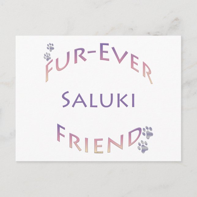 Saluki Furever Friend Postkarte (Vorderseite)