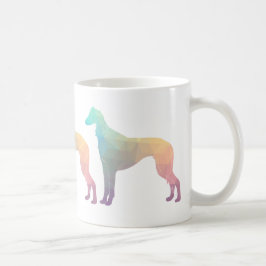 Saluki Geometric Pattern Silhouette Kaffeetasse