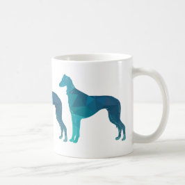 Saluki Geometric Pattern Silhouette Kaffeetasse