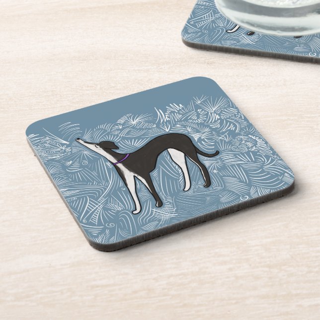 Saluki Greyhound Getränkeuntersetzer (Linke Seite)