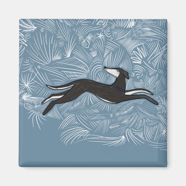 Saluki Greyhound Magnet (Vorne)