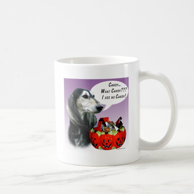 Saluki Halloween Candy Kaffeetasse (Rechts)