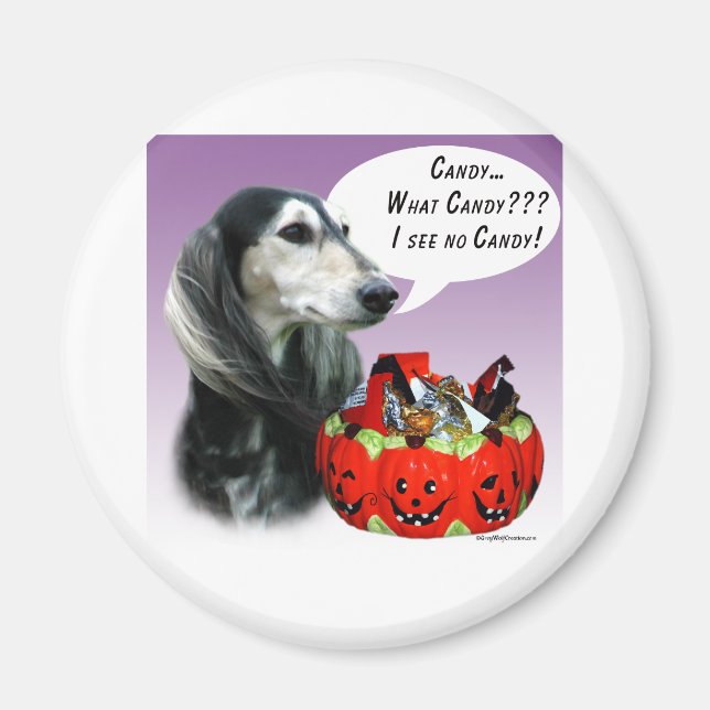 Saluki Halloween Candy Magnet (Vorne)