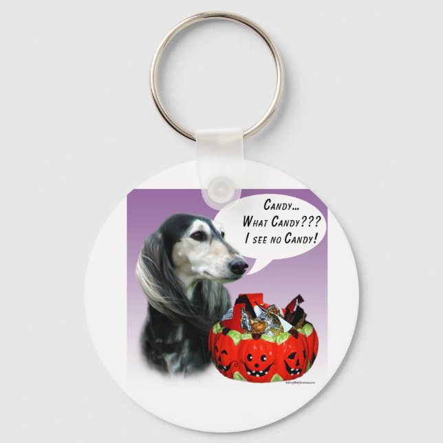 Saluki Halloween Candy Schlüsselanhänger (Vorderseite)