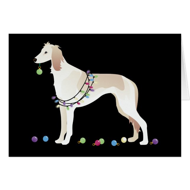 Saluki Hound Naughty Dog (Vorderseite (Horizontal))
