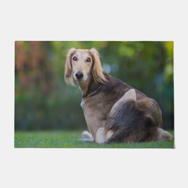 Saluki-Hund. Fußmatte (Vorderseite)