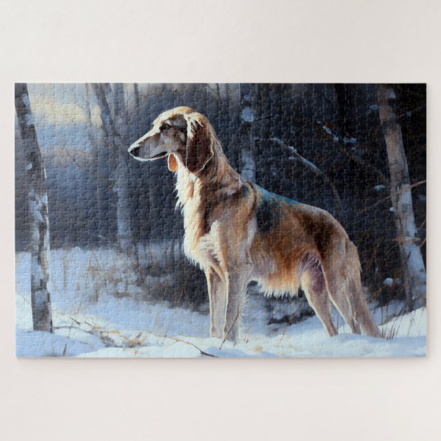 Saluki Let It Schnee Weihnachten (Horizontal)