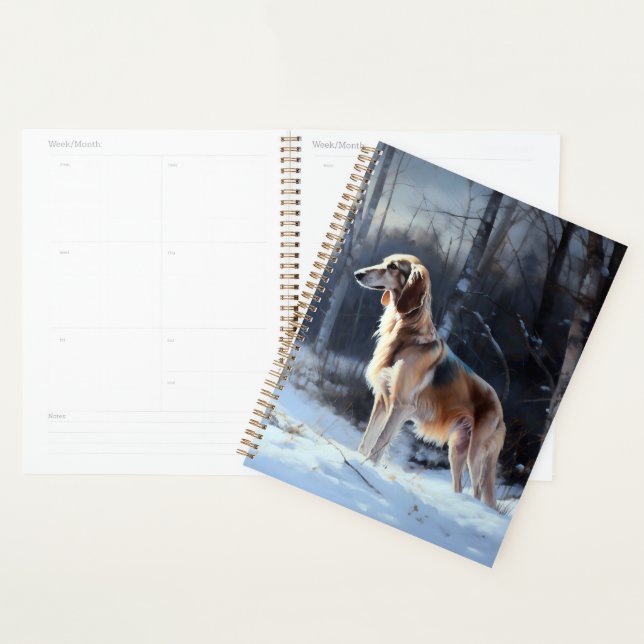 Saluki Let It Schnee Weihnachten Planer (Anzeige)