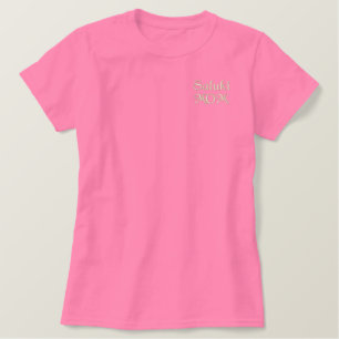 Saluki-Mutter-Geschenke Besticktes T-Shirt