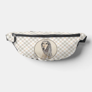 Saluki Painting Fawn Sable Niedlich Original Hunde Bauchtasche