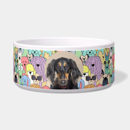 Saluki Personalisiertes Foto & Name Dog Bowl Napf
