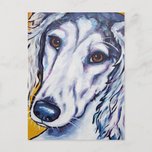 Saluki Postkarte (Vorderseite)