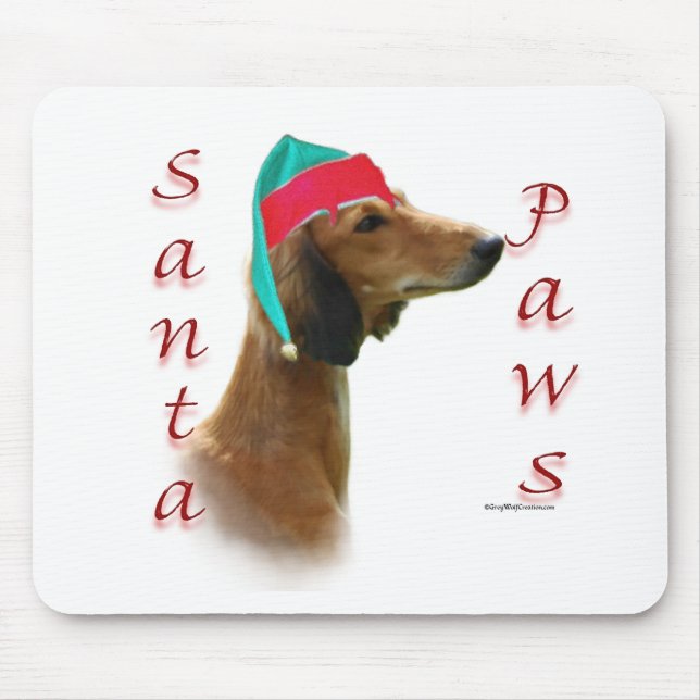 Saluki Santa Paws Mousepad (Vorne)