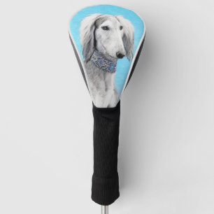Saluki (Silber) Malerei - Niedliche Original Hunde Golf Headcover