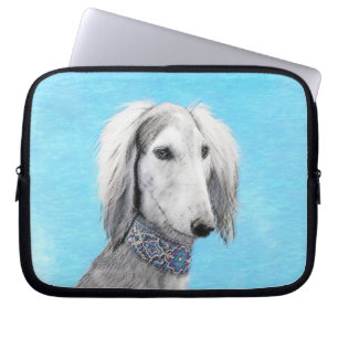 Saluki (Silber) Malerei - Niedliche Original Hunde Laptopschutzhülle
