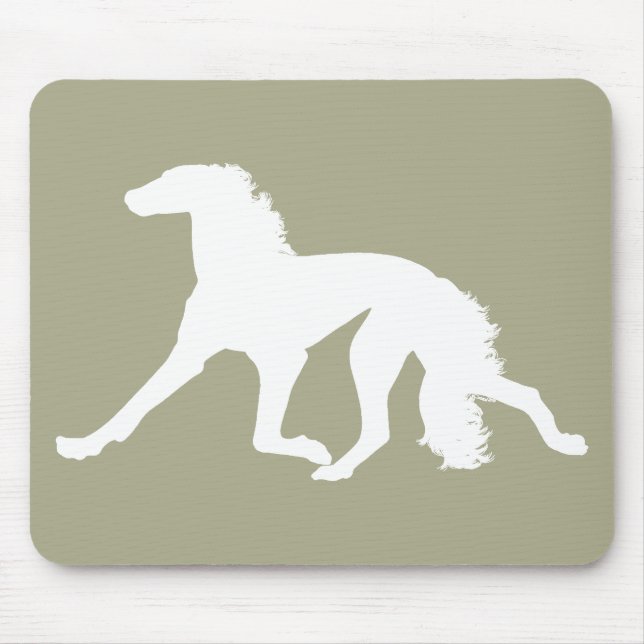 Saluki-Silhouette Mousepad (Vorne)