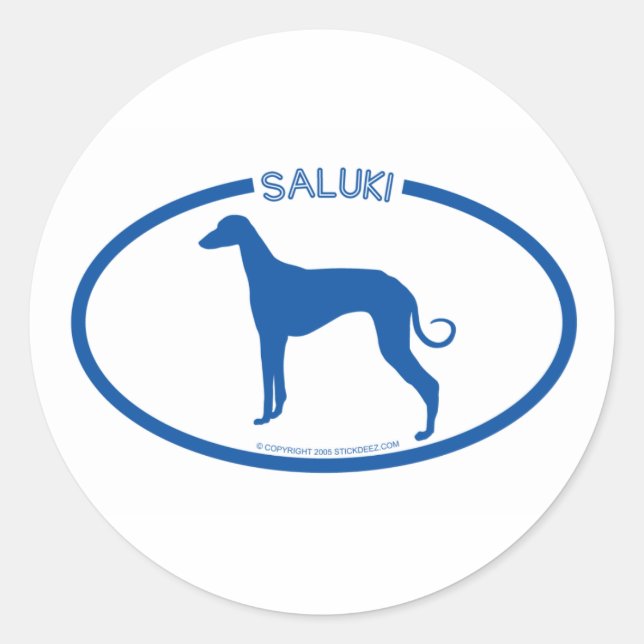 Saluki Silhouette Sticker (Vorderseite)