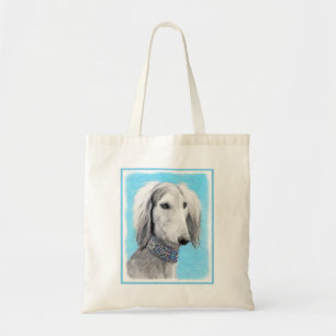 Saluki (Silver) Malerei - Niedliche Original Hunde Tragetasche