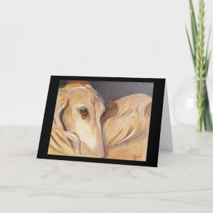 Saluki träumt Gruß-Karte Karte