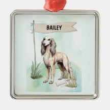 Saluki-Wasserfarbe Personalisierter Hund