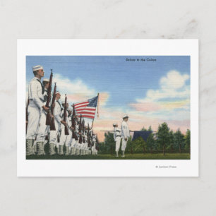 Salut an die Farben Formation - US Navy Postkarte