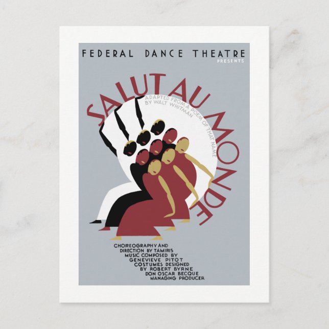 Salut Au Monde Postkarte (Vorderseite)