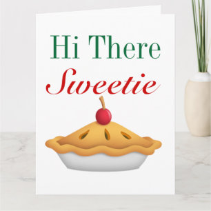 Salut carte de voeux de tarte de bonbon GRANDE -