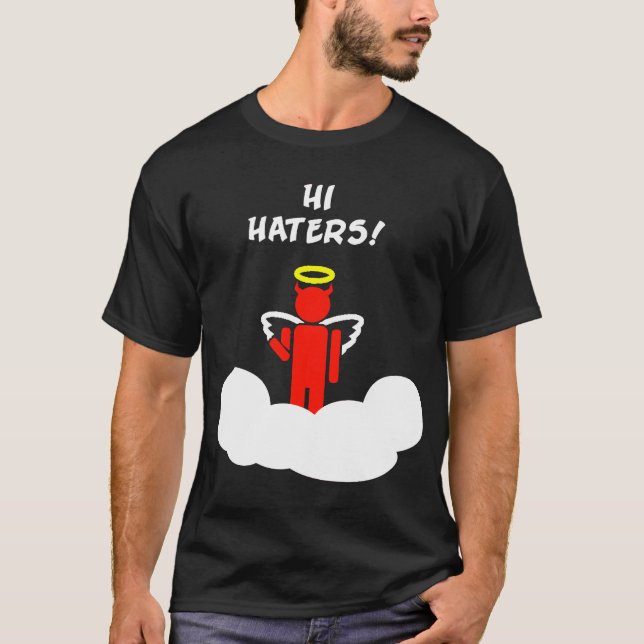 Salut haineux ! T-shirt diabolique d'ange (Devant)