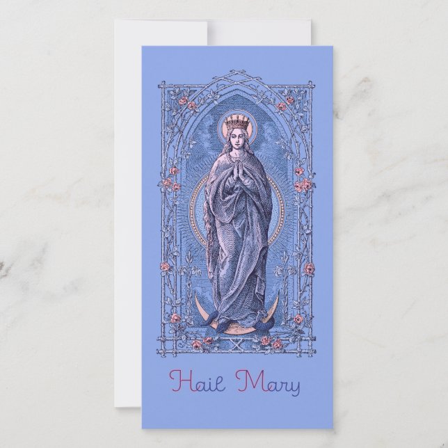Salut Marie, pleine de grâce carte de prière (Devant)