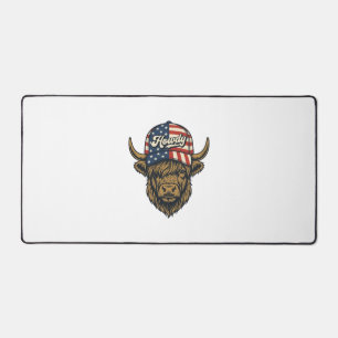 Salut Vache Highland Patriotique Design Western Vi