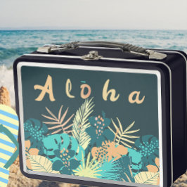 Salutation Aloha avec la Lunchbox Feuille tropical