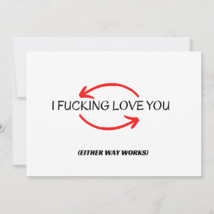 Salutation amusante, carte rude pour mari ou ami