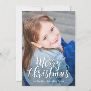 Salutation classique MERRY CHRISTMAS Carte photo