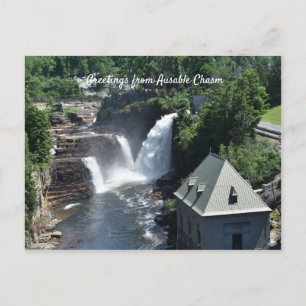 Salutation de la carte postale Ausable Chasm