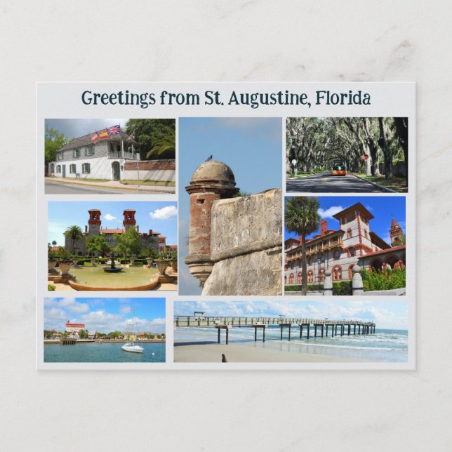 Salutation de St. Augustine  Carte postale (Devant)