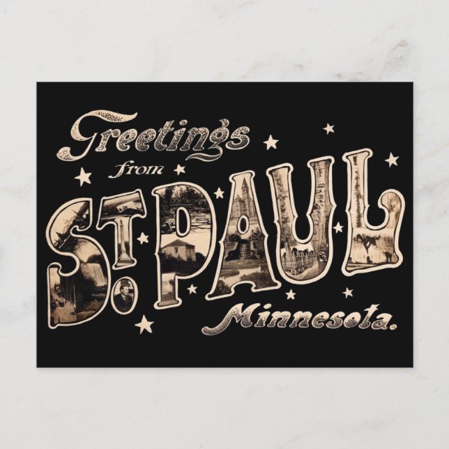 Salutation de St. Paul Minnesota Carte postale (Devant)