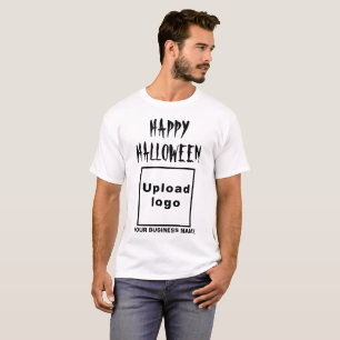 Salutation d'Halloween d'affaires sur T-shirt blan