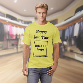 Salutation du Nouvel An sur T-shirt jaune